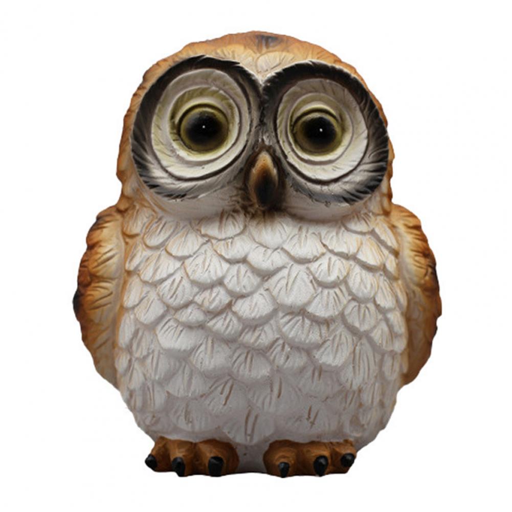 Resin Owl Outdoor Light Owl Solar Garden Lamp Solar Owl Garden Statue for Outdoor Decor Resin Night Lights for Yard Room