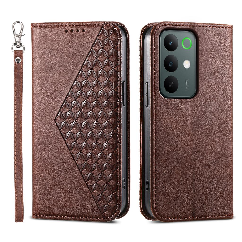 For Realme C85 Pro 4G Case Calf Texture PU Leather Wallet Phone Cover with Wrist Strap