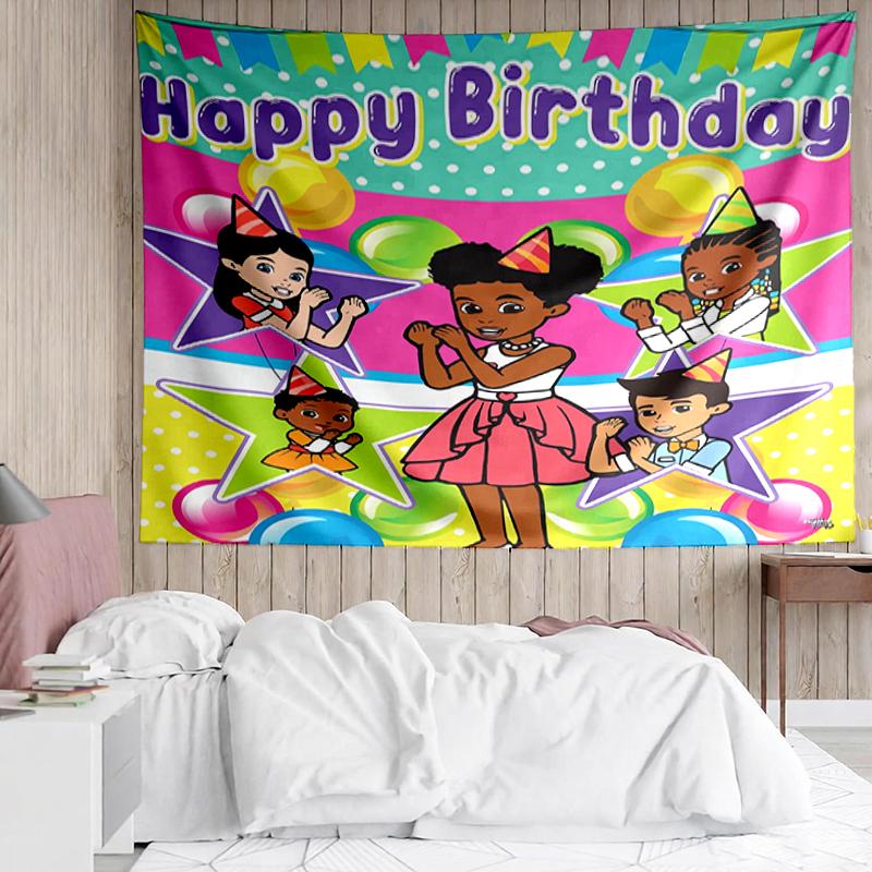 Gracie's-Corner Print Tapestry, Backdrop, Easy Setup, Ideal for Bedroom, Office & Living Room, with Aesthetic Wall Hanging Decor.