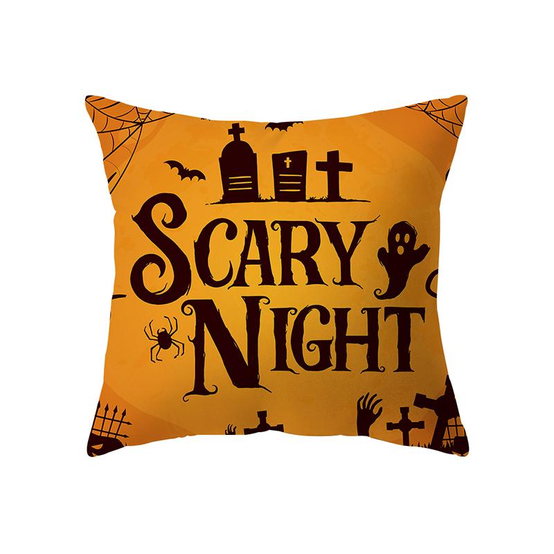 Pumpkin Halloween Theme Pillow Cover Sofa Cushion Cover Holiday Gift Party Decoration Home Decor