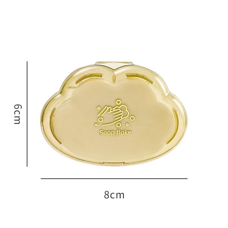 50 шт./кор. одноразовая мыльная бумага для путешествий, портативные мыльные листы, креативная форма облака, ароматное карманное мыло, мини-коробка для мытья рук