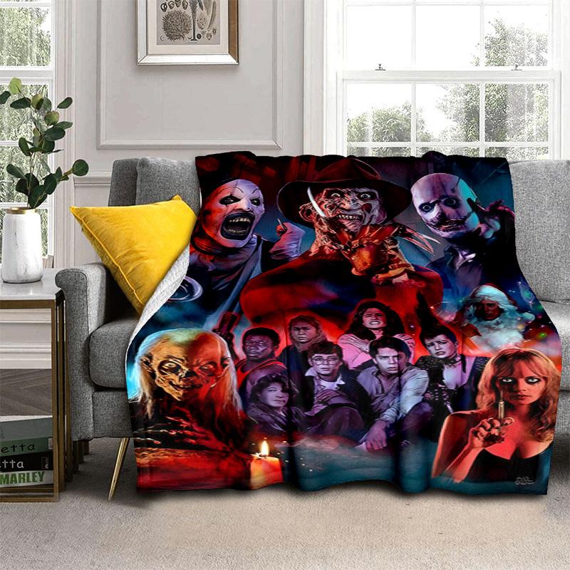 Classic Horror Movie Masks Blanket Blanket Soft And Comfortable Nap Blanket Office Rest Blanket Machine Washable