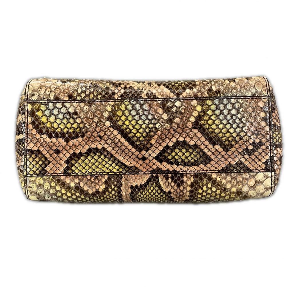 FENDI Peekaboo mini 8BN244 Python Handbag beige Women 2WAY used