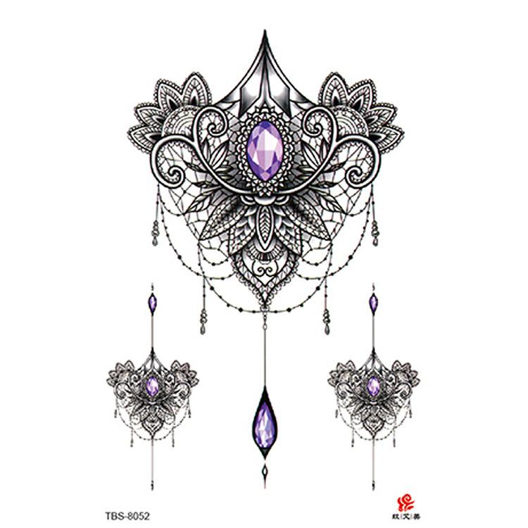 High Quality Waterproof Women's Sexy Flower Animal Tribal Temporary Body Art Tattoos Tattoo Stickers