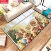 Whimsical Easter Bunny Large Room Carpet Non Slip Cartoon Kids Bedroom Living Room Floor Mat Home Decor Children's Play Carpet