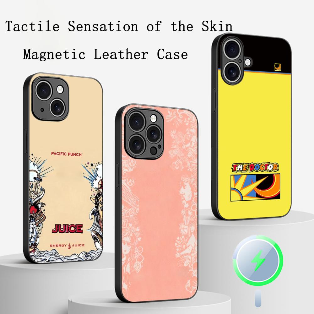 Чехол для телефона MonsterS Juice Drink Flavor E-energyS для iPhone 16 15 14 13 12 11 Plus Pro Max Высококачественный Роскошный Magsafe Овечья кожа