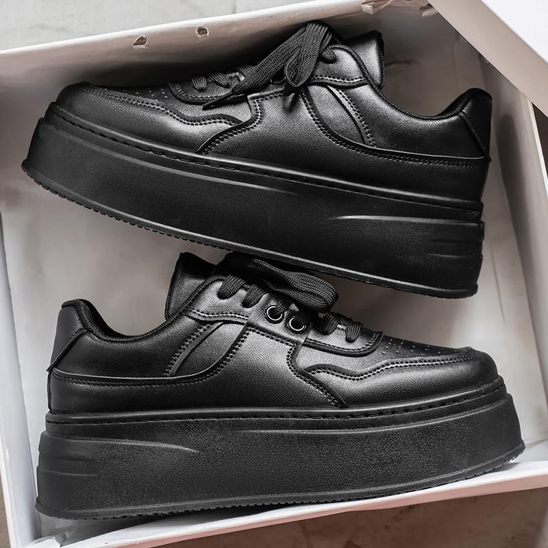 Мужские кроссовки для бега, спортивная одежда, белые кроссовки на платформе, мужские, на шнуровке, дышащие, из натуральной кожи, пэчворк, кеды для скейтборда