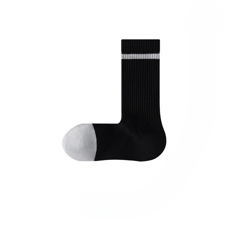 Женские весенне-осенние спортивные полосатые носки из чистого хлопка с алоэ, эфирными маслами, антибактериальные, влагоотводящие, дезодорирующие