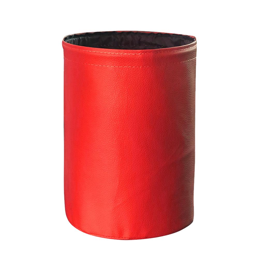 Универсальный автомобильный мусорный бак, складной двухслойный кожаный мешок для гаража, сумка для хранения в центральной консоли, герметичный водонепроницаемый органайзер