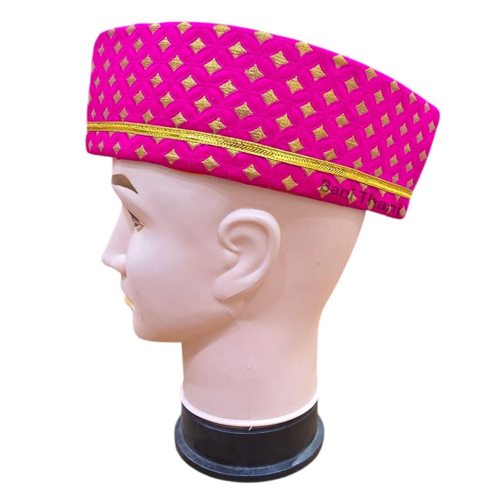 BANI THANI® Традиционная темно-розовая ( Rani Pink ) Топи для мужчин на свадьбу, также известная как Пооджа Кап, Помолвочная Кап, Саптапади Пагди, Один размер (Рани Пинк