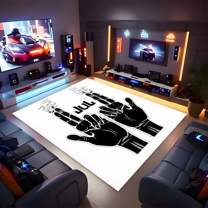1pc Jul rapper Print Area Rug - Soft, Washable Non-Slip Indoor Mat for Office Chairs, Living Room, Home Office Decorative Rug