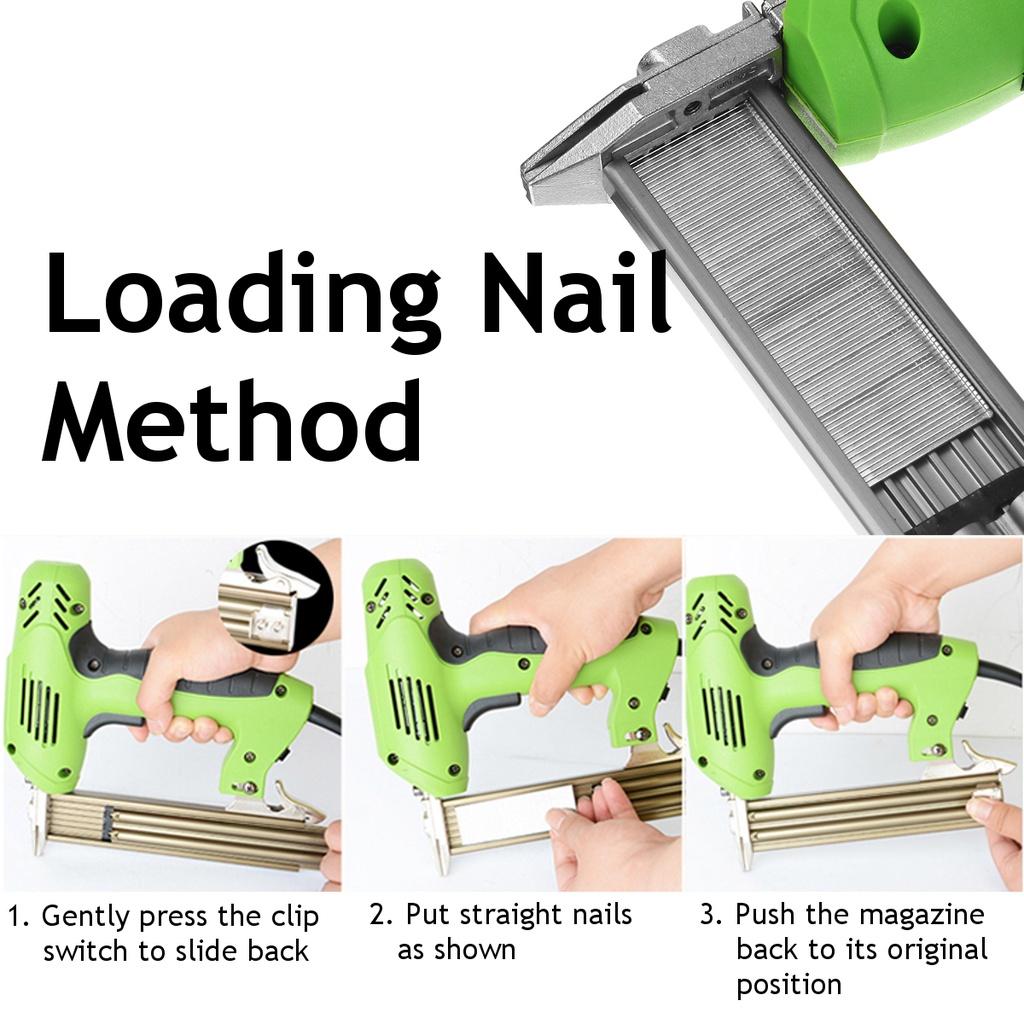 Electric Straight+Staple Guns 2 In 1 Framing Tacker Eletric Nails Gun 220V Electric Power Tools U-Shaped Straight 2000W