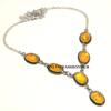 Baltic Amber Gemstone 925 Sterling Silver Plated Necklace Jewelry EJJ-N2