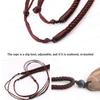 Jewelry Adjustable Long Chain Vintage Natural Stone Necklace Sandalwood Pendant Handmade Wooden