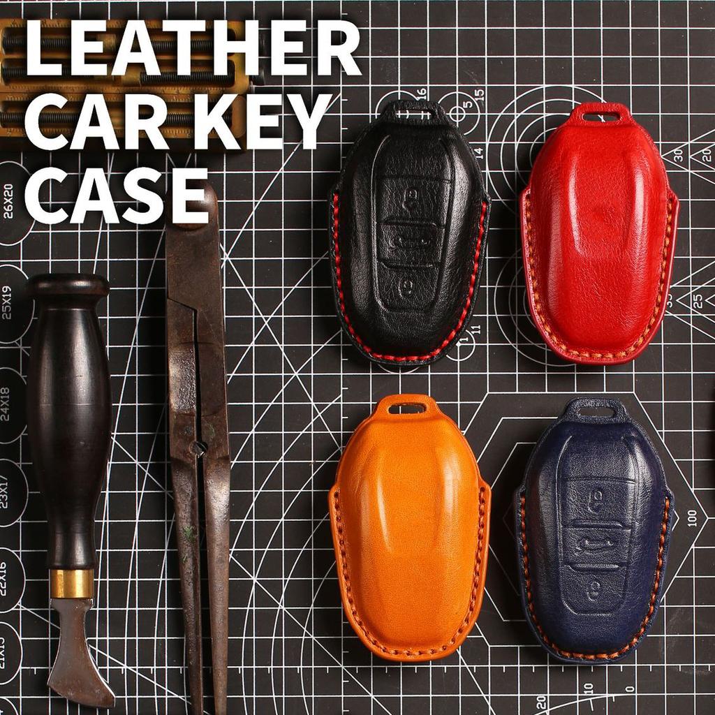 Кожаный чехол для ключей HOMALL, сумка для ключей для Peugeot Citroen