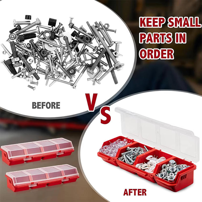 Сверхпрочный пластиковый органайзер для деталей, многосекционный ящик для хранения винтов, ящик для наведения порядка для ювелирных изделий, фурнитуры, электроники, мелких компонентов