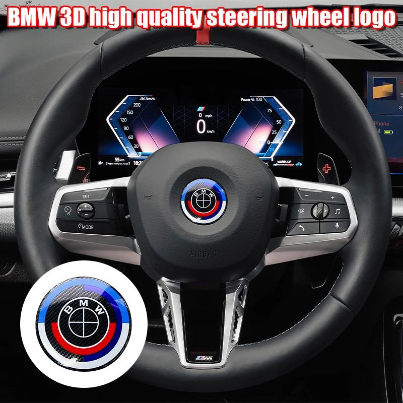 7Pcs 50th Anniversary Fiber Black Car Hood Front Rear Trunk Emblem Badge For BMW F20 E36 E46 X6 M4 E60 E93 E87 G01 G20 X3 X5 F30 FV7