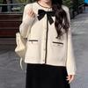 New Fashion Long Sleeve Elegant Knitted Cardigan Sweater Women Autumn Winter Bow Tie Casual Knitwear Cardigans Female Round Neck Loose Sweaters 24827