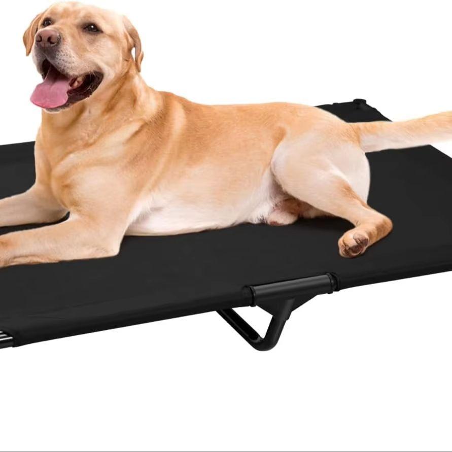 Love&go Elevated Dog Bed with Metal Frame, Cooling Raised Pet Cot for Dog and Cat