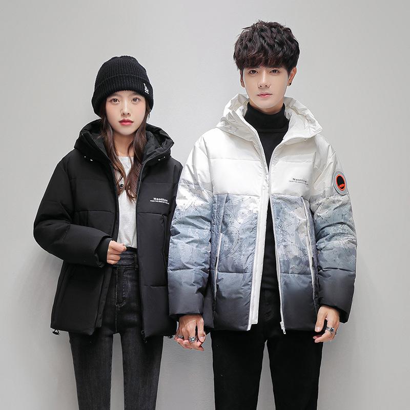 Мужская зимняя теплая свободная повседневная короткая куртка-кардиган с капюшоном на молнии с лацканами для активного отдыха на открытом воздухе