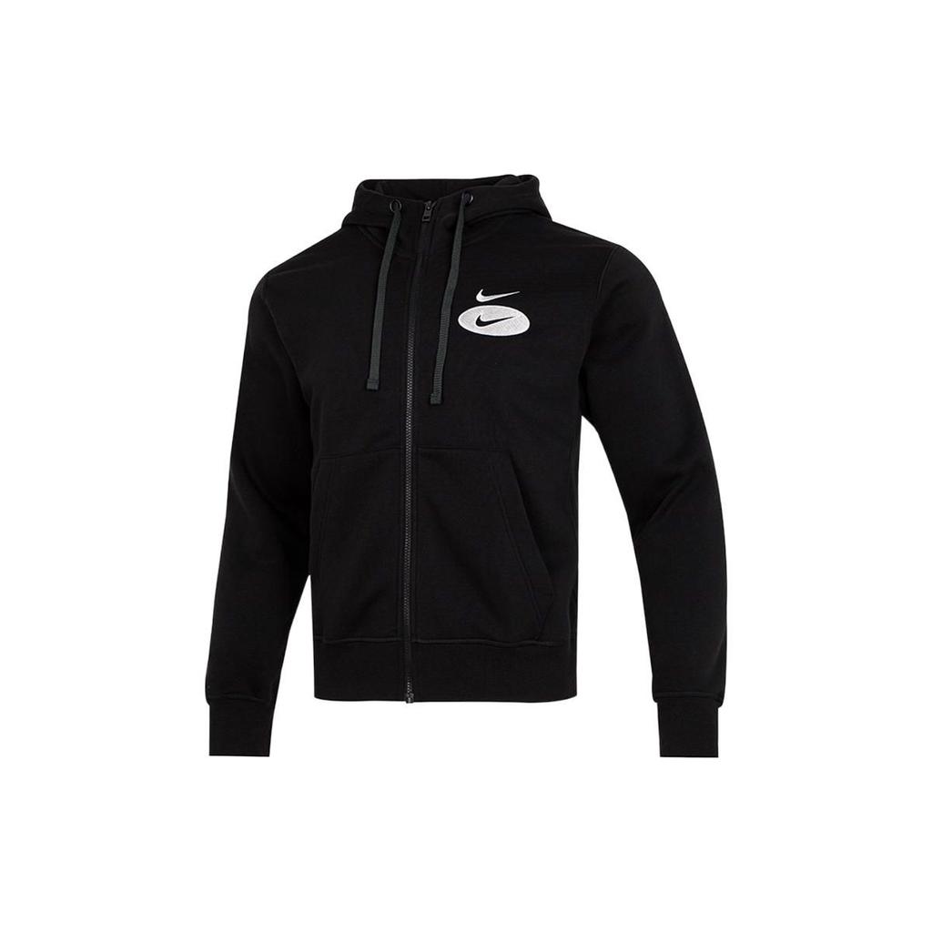 Nike Sportswear Swoosh League Fleece-Lined Zip Hoodie Jacket Men Outerwear Black DM5341-010