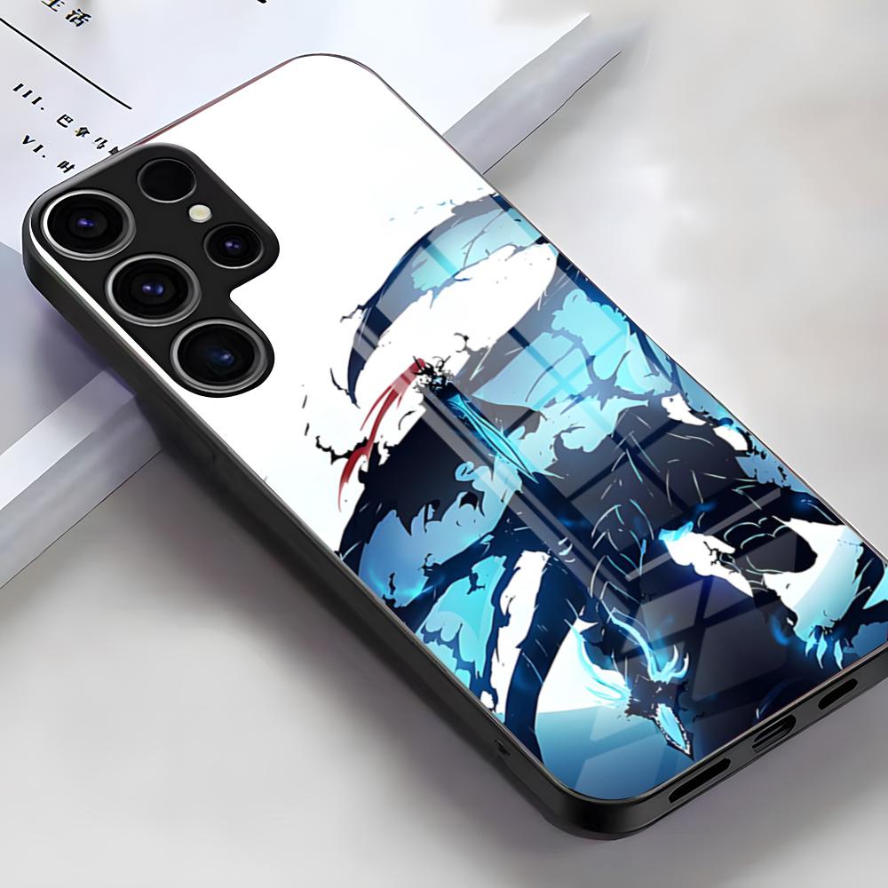 Чехол для телефона с принтом аниме S-Solos L-Levelings для Samsung S25 Edge Ultra S23 S22 S21 S20 Ultra Plus S24 Fe A54 A53 A25 Стеклянный чехол