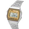 Casio Винтажные цифровые кварцевые часы A158WEA-9 из нержавеющей стали, унисекс