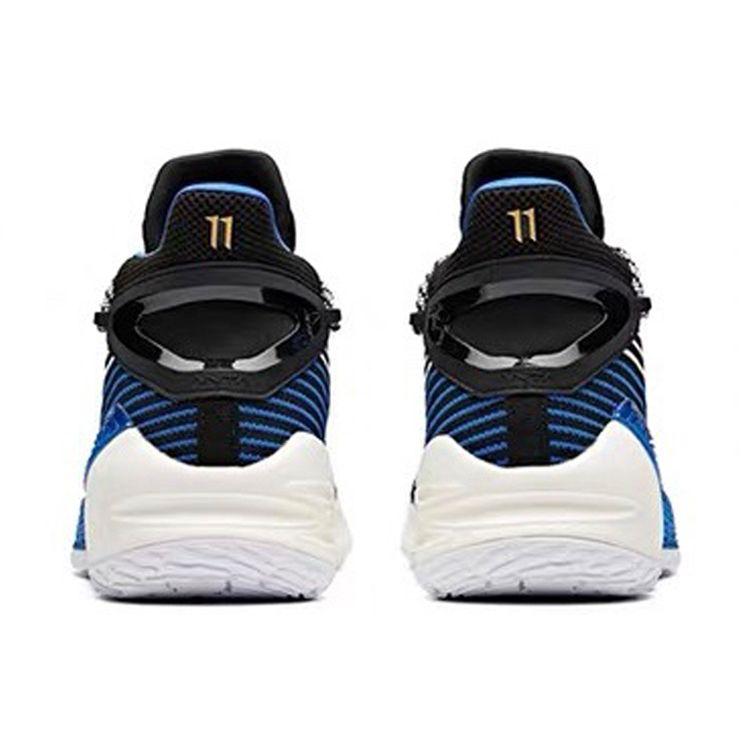 Anta Thompson KT4 Playoffs Mid Basketball Shoes Men Basketball Shoes Black Blue 11921101-2