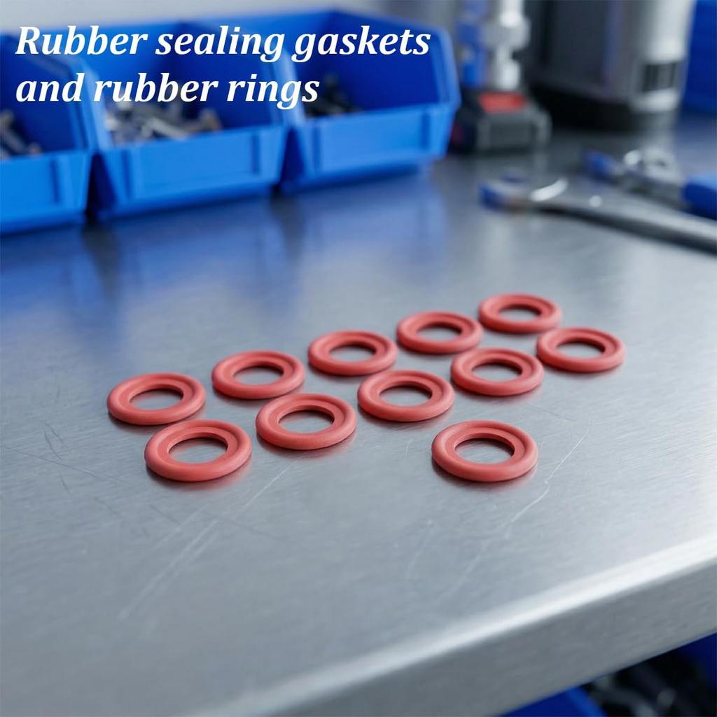 M14 10PCS Car Oil Drain Plug Gasket, OEM#12616850 Vehicle Engine Oil Pan Crush Washers, Automotive Sealing Gasket Replacement, Compatible with Escape