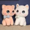 Cat Wearing Bow Stuffed Toy Cute Cartoon Children Birthday Holiday Gift Doll