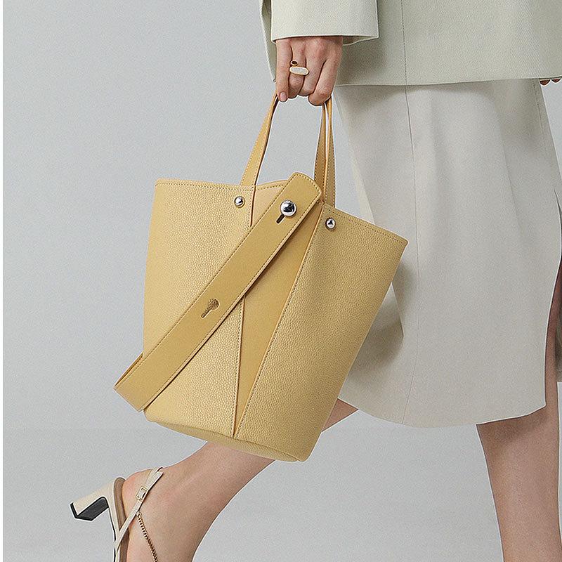 Premium Foreign Gas Bucket Bag Large-capacity Vegetable Basket Bag Women's 2025 New Spring and Summer Shoulder Portable Women's Bag