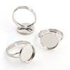 8-20mm 10pcs High Quality IRON Adjustable Ring Settings Blank/Base,Fit 8-20mm Glass Cabochons,Buttons;Ring Bezels
