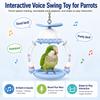 Parrot Talking Toy Bird Voice Trainer Recordable Interactive Swing Cage Toy with 60 Sounds for Parakeet Cockatiel Conure