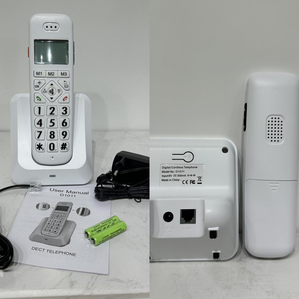 D1011 Современный беспроводной телефон Цифровой телефон Ручной большой дисплей Идентификатор вызывающего абонента Хранение номера Домашний офис Бизнес Стационарный телефон