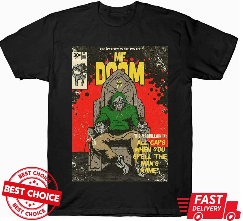 Mf Doom Рэпер Унисекс Черная Футболка S3xl Q2352