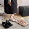 Gentle Evening Breeze Bow Ballet Shoes Girl 2025 New Fairy Hollow Mesh Lace Embroidered Shoes Single Shoes