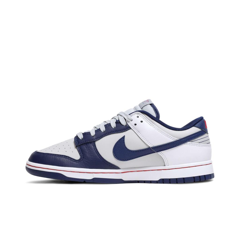Nike Dunk Low EMB '75th Anniversary - Nets' (Unisex) Grey / White / Blue Void / Blue Void Skateboard Shoes DD3363 001