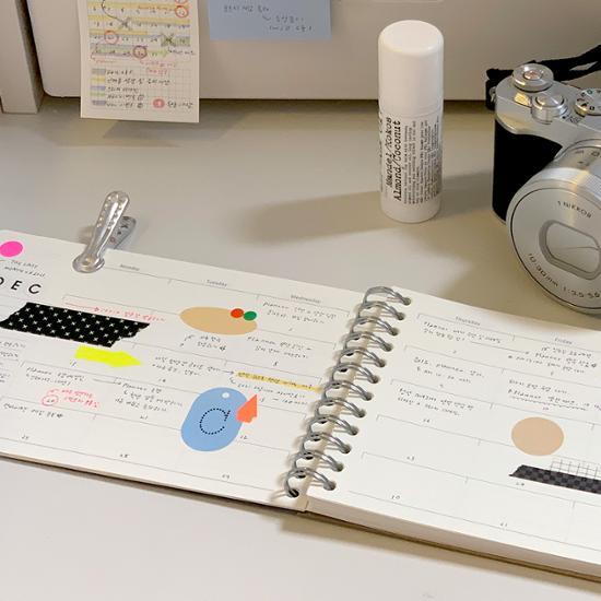 Пометить Ежегодный планировщик (5 типов), популярная фраза в Корее