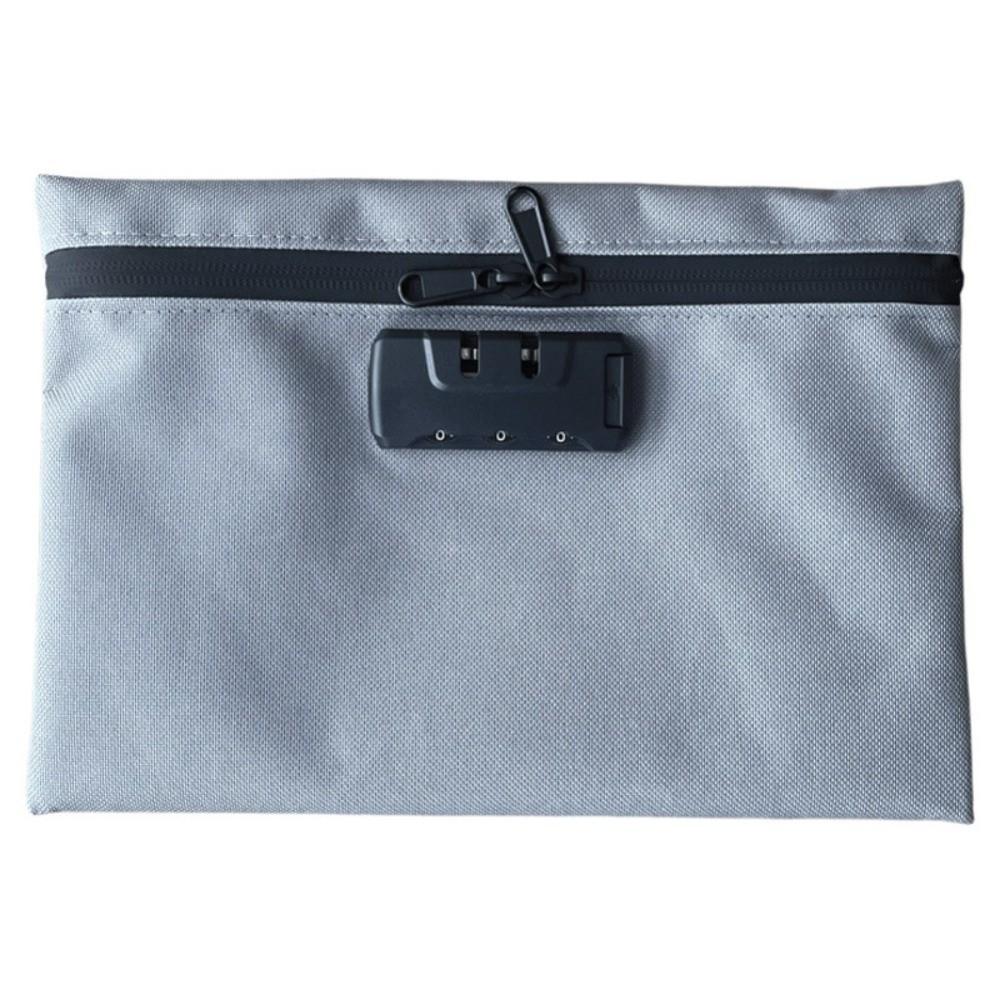 Canvas Portable Locking Pouch Combination Lock Security Document Bag Outdoor Activities