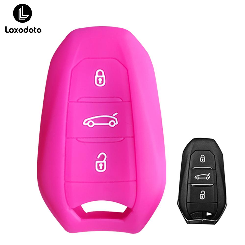 Silicone Car Remote Key Case Cover For Peugeot 308 408 508 2008 3008 4008 5008 For Citroen C1 C4 C4L C6 C3-XR Picasso DS3 DS4