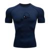 Men's Quick Dry Compression Athletic T-Shirt, Skull Peeking