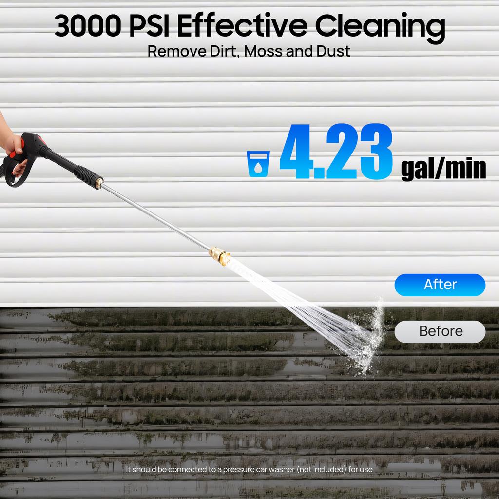 Мойка высокого давления 3000 PSI с 5 насадками, шланг 26,25 фута, мощный очиститель для автомобиля, дома, террасы, подъездной дорожки