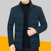Down Padded Jacket Men's Plus Velvet Thick Padded Jacket Men's Jacket Winter Coat Stand Collar Cotton Coat