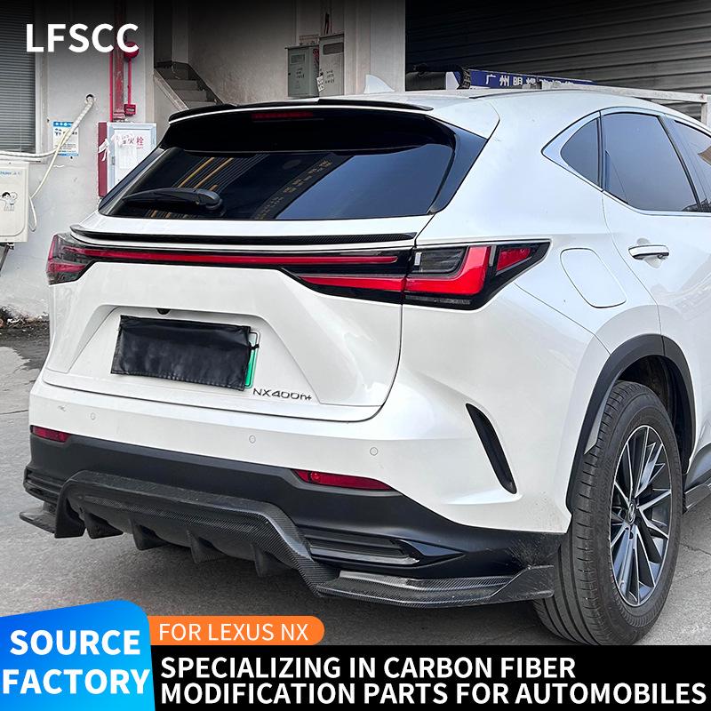 Комплект аэродинамических накладок на кузов Lexus NX: задний спойлер и передняя губа
