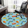 Colorful Transportation Office Carpet Chair Mats, Fun Vehicle Pattern for Home Decor, Office Use, and Gift Giving1118091a