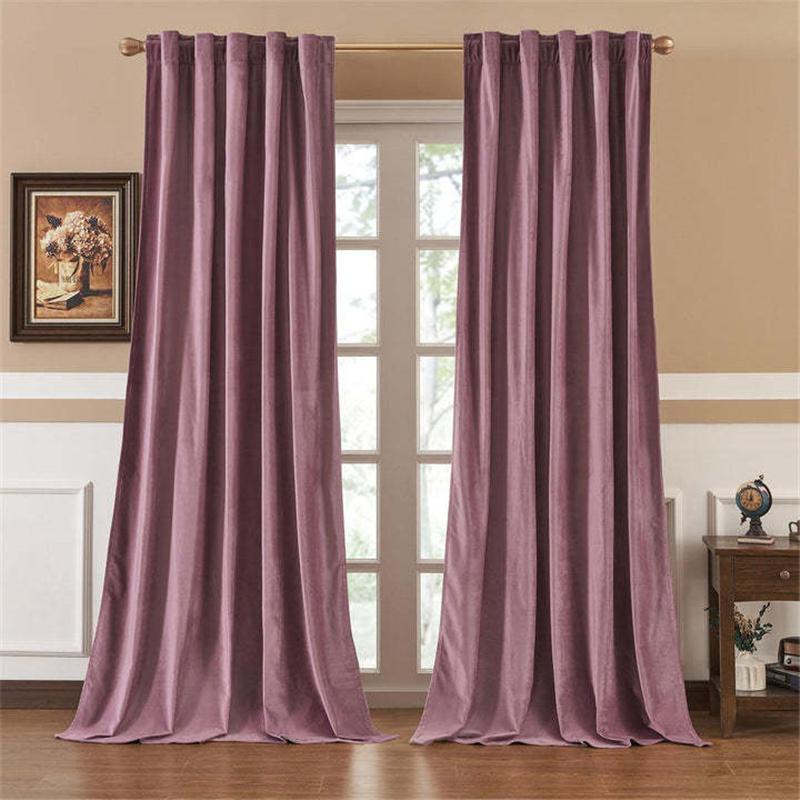 Модные современные однотонные бархатные затемняющие оконные шторы с высоким затенением, плотные шторы, декор для гостиной, спальни