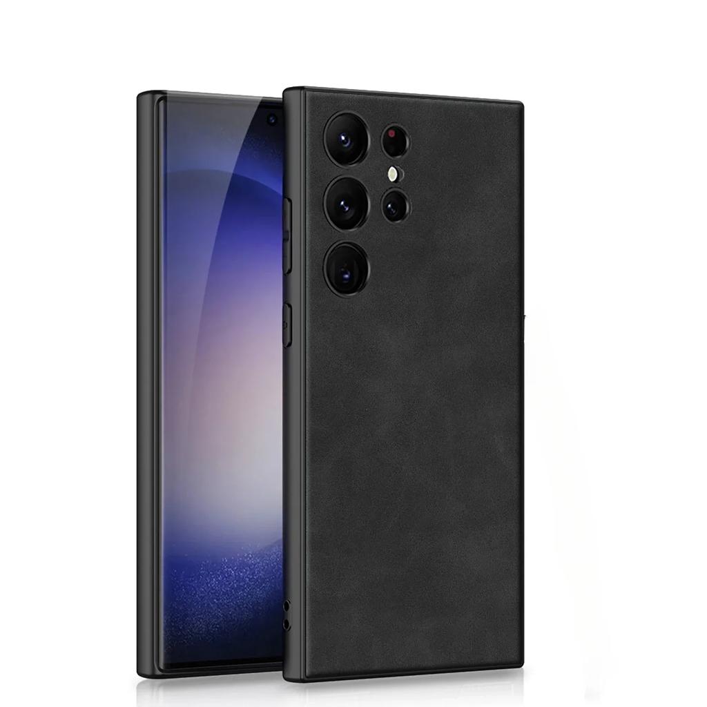 Кожаный Жесткий Чехол для Телефона для Samsung Galaxy S25 S24 Plus Ultra Противоударный Чехол