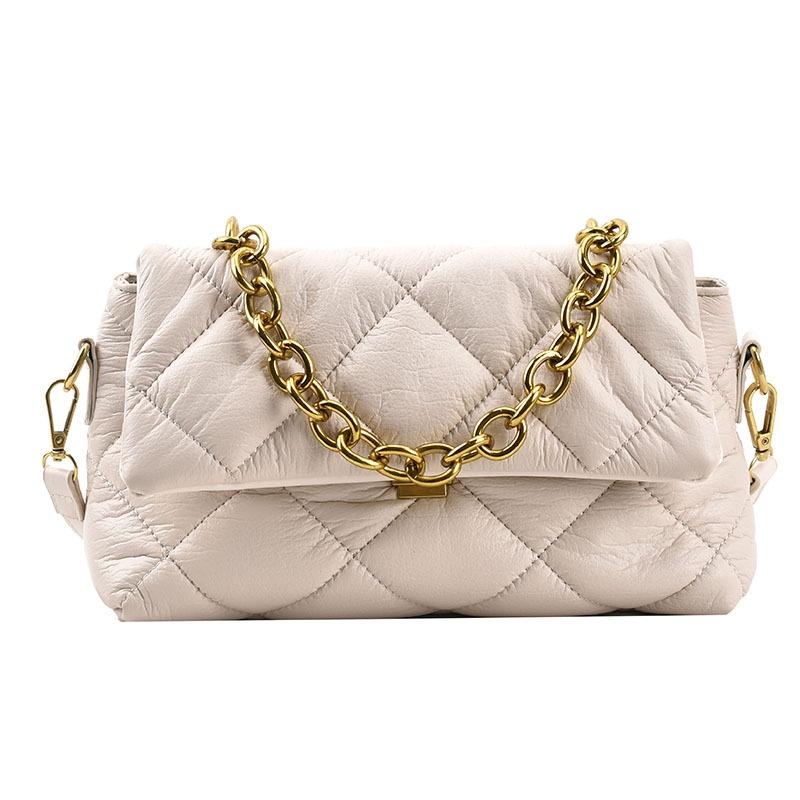 IELGY Ретро популярная вышитая цепочка из ромбов переносная сумка-мессенджер маленькая квадратная сумка