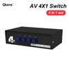 4 in 1 Out 4x1 AV Switch 4 Port AV Cable Audio Video Switcher 2x1 2 in 1 Out AV Switcher Converter for PS2 Wii VCR DVD Player TV