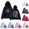 Женская мода O-образный вырез с длинным рукавом и принтом, толстовка с капюшоном
